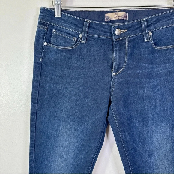 Paige Womens 29 Roxie Capri Ankle Crop Low Rise Dark Wash Skinny Jeans - Picture 4 of 14